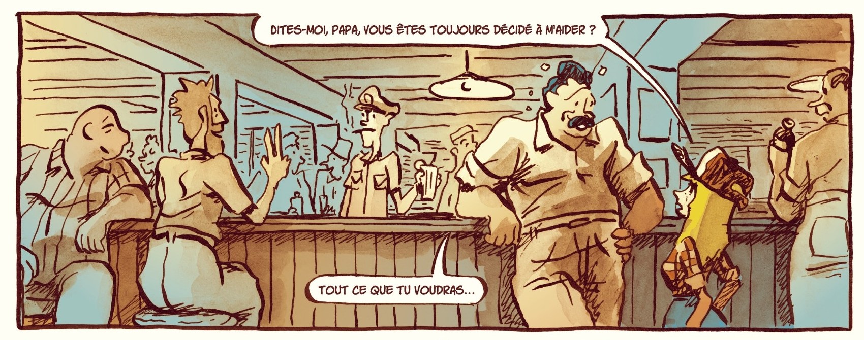 "Illustration de Hemingway, la jeune fille et la mer"